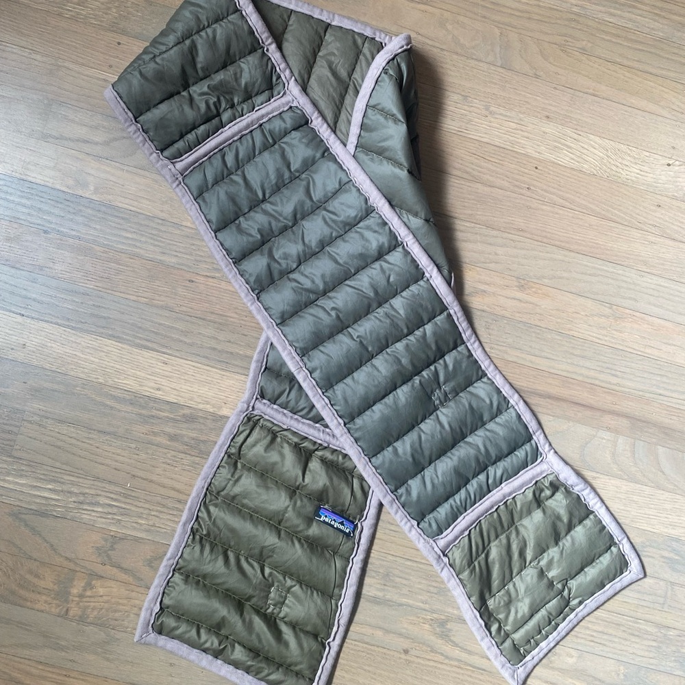 Patagonia Tan reclaimed down hand sewn Scarf - Alabama Chanin
